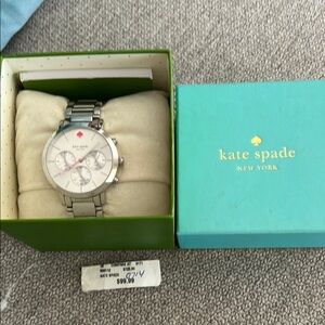 Kate Spade Silver Watch with White Dial